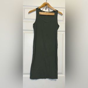 Motherhood Maternity Green Sleeveless Rib Knit Maternity Dress Size Medium EUC